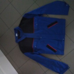 munkavédelmi kabát kék-fekete-pir 60