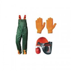craftland védőfelszerelés nadrág+sisak+kesztyű 22778/54