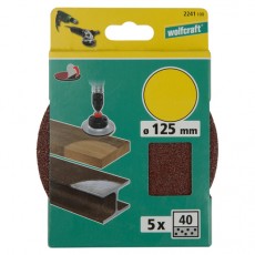 wolfcraft tépőzáras csiszoló készlet ¤ 125 2216000 (p60, p80,p120)