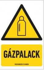 munkavédelmi matrica 160x250 gázpalack!