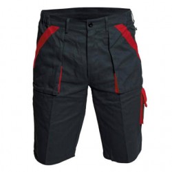 cerva munkavédelmi nadrág rövid max/48 fekete-piros