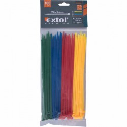 extol kábelkötegelő  200x3,5 színes 100db/cs 4színű