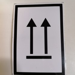 munkavédelmi matrica önt. 100x100 adr/rid/adn álló helyzete jelző nyilak