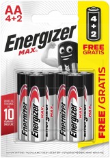 energizer max elem aa ceruza b6 4+2 emg147741