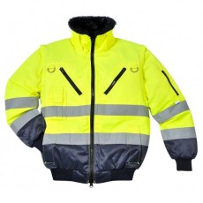 portwest munkavédelmi dzseki pilóta pj50/l sárga/kék (pj50ynr)