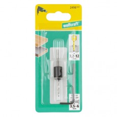 wolfcraft előfúró süllyesztővel 2498000 ¤3,2mm/12mm