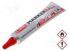 crc marker ball jelölőfesték acélgolyós tubus 30161 piros víz- és hőálló