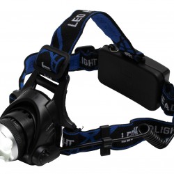 fejlámpa ledes, fém, zoom, tölthető 1000 lumen hlm5r