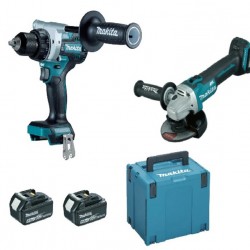 makita akkus szett dlx2430tj (dhp486,dga504+2x5,0ah)