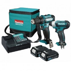 makita szett (hp333d+td110d+dc10sb) 2x2,0ah clx228sa