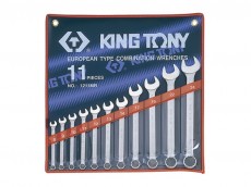 king tony csillag-villáskulcs készlet 11 részes coll 1/4-15/16