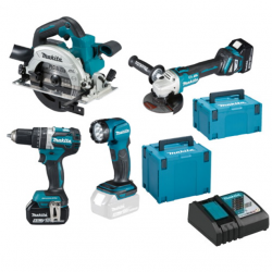 makita akkus gépszett (dhp484,dga513,dhs661) dlx4154tj (dml815,2x5,0ah)