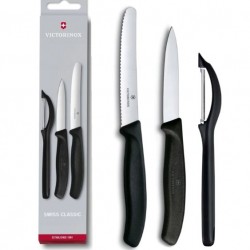 victorinox swiss classic hámozó készlet 6711331 3részes fekete