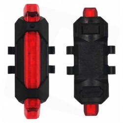 entac kerékpár lámpa  műanyag piros 2w újratölthető