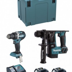 makita akkus gépszett dlx2271tj (ddf484+dhr171+2x5,0ah+dc18rc+makpac)