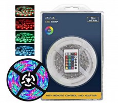zelux led szalag 5m távírányítóval, tépegységgel bct-02085