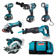makita akkus szett (3x3,0ah,dss610,djr186,dc18rc) dlx6046 (dga452,dhp458,dtd152,dml802)