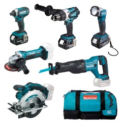 makita akkus szett (3x3,0ah,dss610,djr186,dc18rc) dlx6046 (dga452,dhp458,dtd152,dml802)