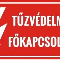 munkavédelmi matrica önt. 100x60 tűzvéd.főkapcsoló