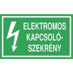 munkavédelmi matrica önt. 100x60 elektromos kapcsolószekrény