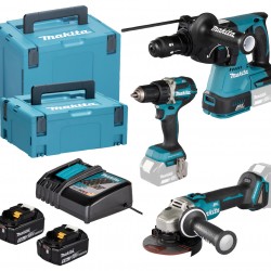 makita gépszett (ddf484,dhr243,dga504, 2x5ah,dc18r dlx3195jx1