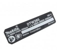 makita adattábla dtw285 852t92-3