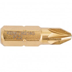 kennedy no.2 p/driv tin coatedscrewdriver bit 1/4
