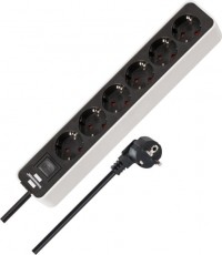 brennenstuhl hosszabbító   1,5m/6alj fehér/fekete 1153260020