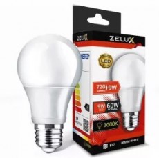 zelux led globe gömb izzó 9w e27 3000k