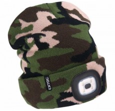extol sapka led homloklámpával (43464) kötött/terepszinű kivehető led