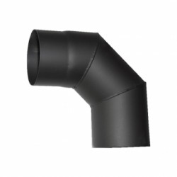 füstcső könyök matt fekete 120/90° 1,5mm (221819)