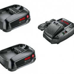al-ko akkumulátor + töltő szett 18v set 2 akku 2,5ah+töltő c50 (449135)
