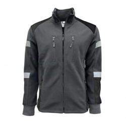 declan polár pulover fényvisszaverő csíkkal 46591 2xl acélszürke-fekete