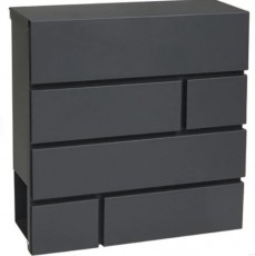 postaláda 37x37x10 antracit ral7016 szórólaptartós
