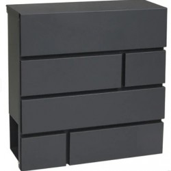 postaláda 37x37x10 antracit ral7016 szórólaptartós