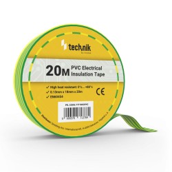 technik szigetelőszalag 0,13mmx18mmx20m zöld-sárga