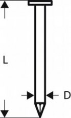 bosch kerekfejű szeg, fényes sima, sn21rk 60 2608200028