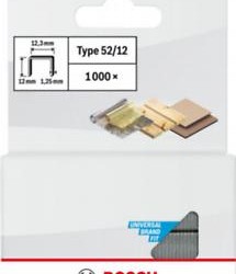 bosch tűzőkapocs tip52 1000db 12mm 2609200207