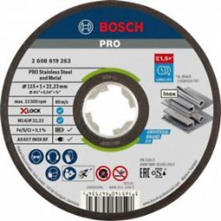 bosch pro inox, x-lock vágótárcsa 115 x 1 mm 2608619263