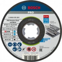 bosch inox, x-lock vágótárcsa  115 x 1 mm 10db/cs 2608619266