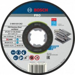 bosch inox, x-lock vágótárcsa  125 x 1 mm 10db/cs 2608619267