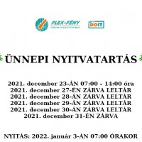 Ünnepi Nyitvatartás