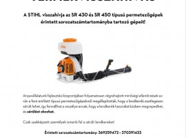 STHIL TERMÉKVISSZAHÍVÁS