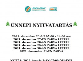 Ünnepi Nyitvatartás